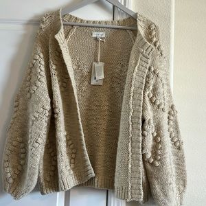 Lucky Brand cardigan, size Large color beige.